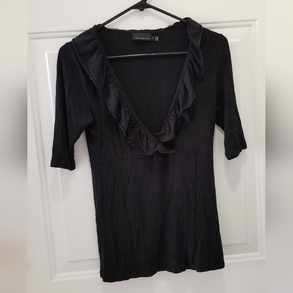The Limited Ruffled V-Neck Top